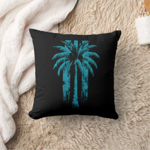 Hawaiian Beach Summer Tropical Vacation Palm Tree Cushion