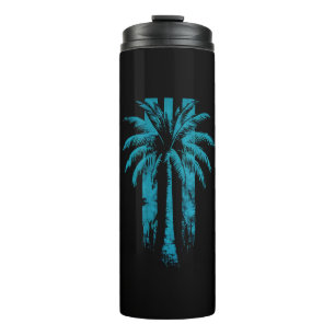Hawaiian Beach Summer Tropical Vacation Palm Tree Thermal Tumbler