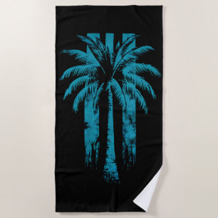 Hawaiian Beach Summer Tropical Vacation Palm Tree Towel