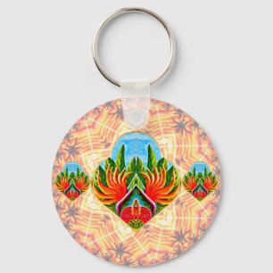 Hawaiian Birds of Paradise Key Ring