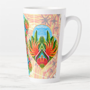 Hawaiian Birds of Paradise Latte Mug