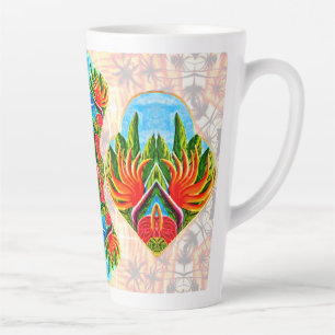 Hawaiian Birds of Paradise Latte Mug