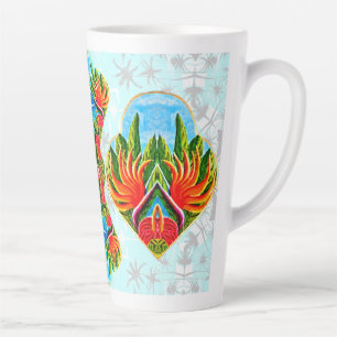 Hawaiian Birds of Paradise Latte Mug