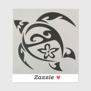 Hawaiian black Turtle sticker