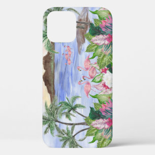 Hawaiian Bliss: Tropical Watercolor Pattern iPhone 12 Case