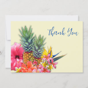 Hawaiian Bouquet Thank You Blank Note Cards