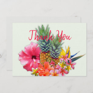 Hawaiian Bouquet Thank You Blank Note Cards
