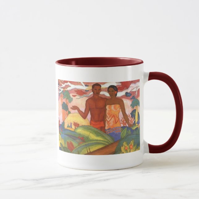 Hawaiian Boy and Girl - Arman Manookian Mug (Right)