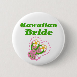 Hawaiian Bride 6 Cm Round Badge