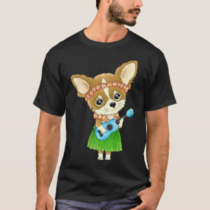 Hawaiian Chihuahua Playing A Ukulele T-Shirt