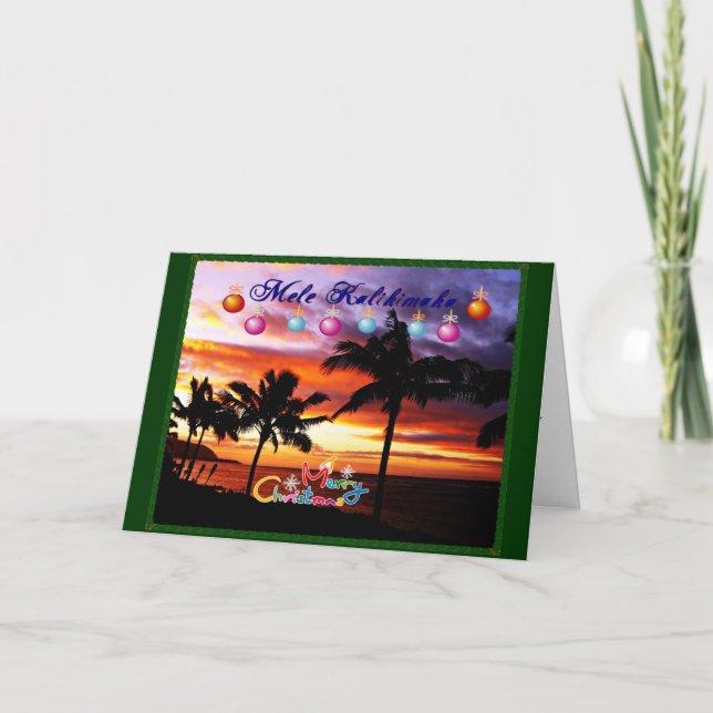 Hawaiian Christmas Holiday Card (Front)