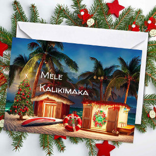 Hawaiian Christmas on the Beach Card