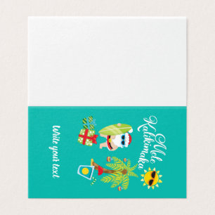 Hawaiian Christmas. Santa Claus  Mele Kalikimaka.