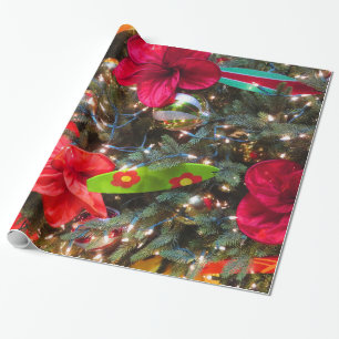 Hawaiian Christmas Tree Wrapping Paper