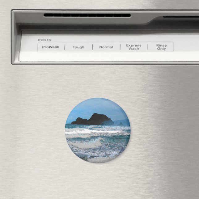 Hawaiian Coast Island Blue Sky Photo Magnet (In Situ (Dishwasher))