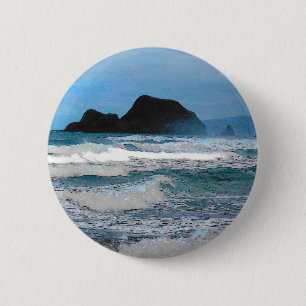 Hawaiian Coastal Island Ocean Tropical Paradise 6 Cm Round Badge