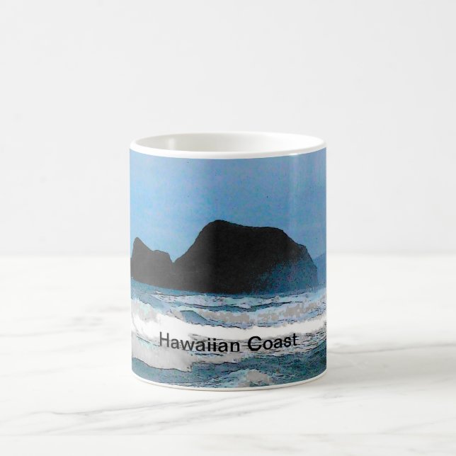 Hawaiian Coastal Island Ocean Tropical Paradise Coffee Mug (Center)
