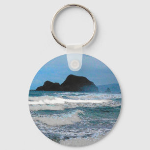 Hawaiian Coastal Island Ocean Tropical Paradise Key Ring
