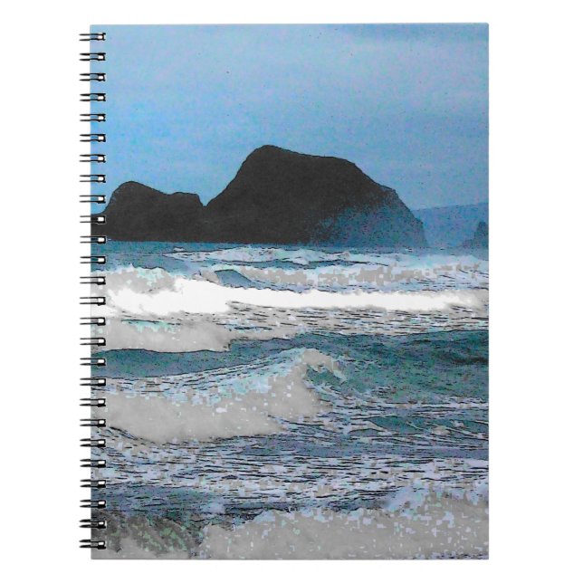 Hawaiian Coastal Island Ocean Tropical Paradise Notebook (Front)