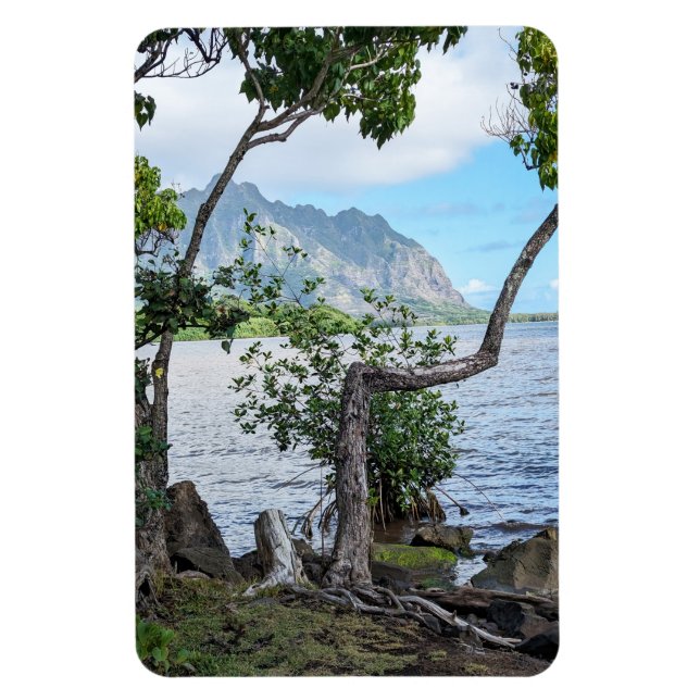 Hawaiian Coastal View Photo Magnet (Vertical)