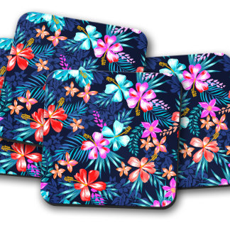 Hawaiian Coaster Set | Vibrant Hawaiian Coasters