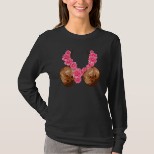 Hawaiian Coconut Bra Cool Halloween Flowery T-Shirt