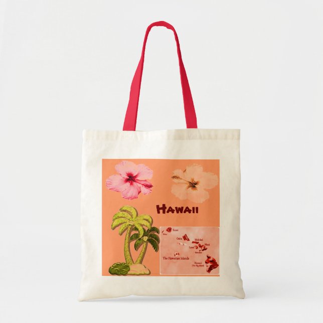 Hawaiian Coconut trees tote bag (Front)