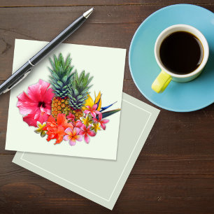 Hawaiian Collection Plumeria Pineapple Small Card