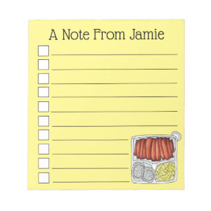 Hawaiian Cuisine Plate Lunch Rice Macaroni Salad Notepad