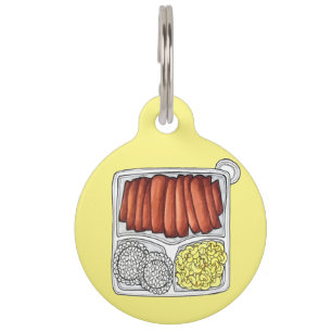 Hawaiian Cuisine Plate Lunch Rice Macaroni Salad Pet Tag