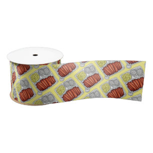 Hawaiian Cuisine Plate Lunch Rice Macaroni Salad Satin Ribbon