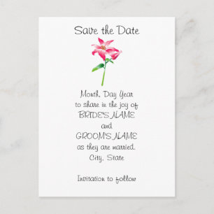 Hawaiian Customisable Save the Date Announcement Postcard