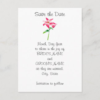 Hawaiian Customisable Save the Date Announcement Postcard
