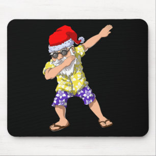Hawaiian Dabbing Santa Christmas In July Kids Gift Mouse Pad