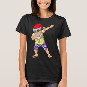 Hawaiian Dabbing Santa Christmas In July Kids Gift T-Shirt