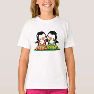 Hawaiian Dance Girls Ringer T-Shirt