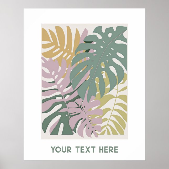Hawaiian decor monstera leaves | Customisable  (Front)