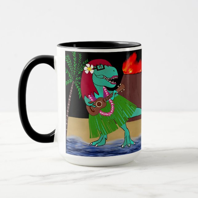 Hawaiian Dinosaur Mug (Left)