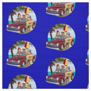 Hawaiian Dogs in a Woodie Fabric