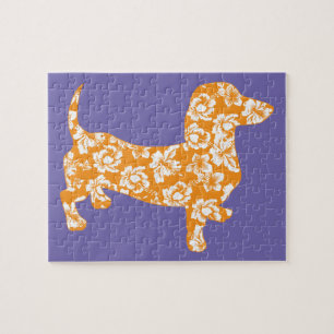 Hawaiian Doxie Dachshund Jigsaw Puzzle
