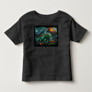 Hawaiian Dragon Warming Herself on Lava Toddler T-Shirt