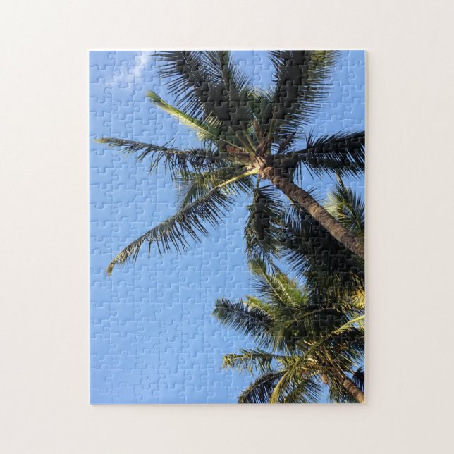Hawaiian Exotic Beach Palm Trees Jigsaw Puzzle (Vertical)