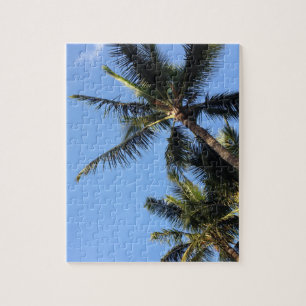 Hawaiian Exotic Beach Palm Trees Jigsaw Puzzle