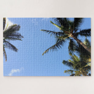 Hawaiian Exotic Beach Palm Trees Jigsaw Puzzle