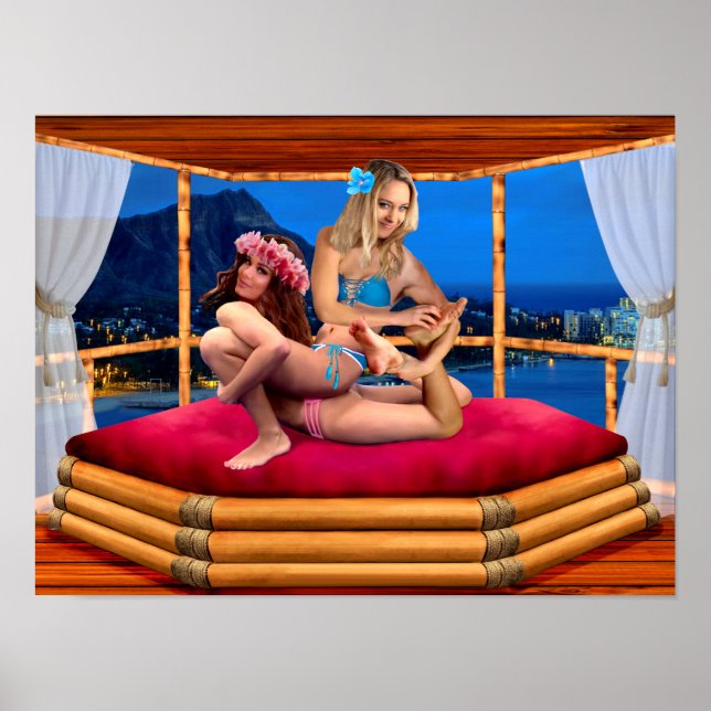 HAWAIIAN FANTASY WRESTLING POSTER (Front)