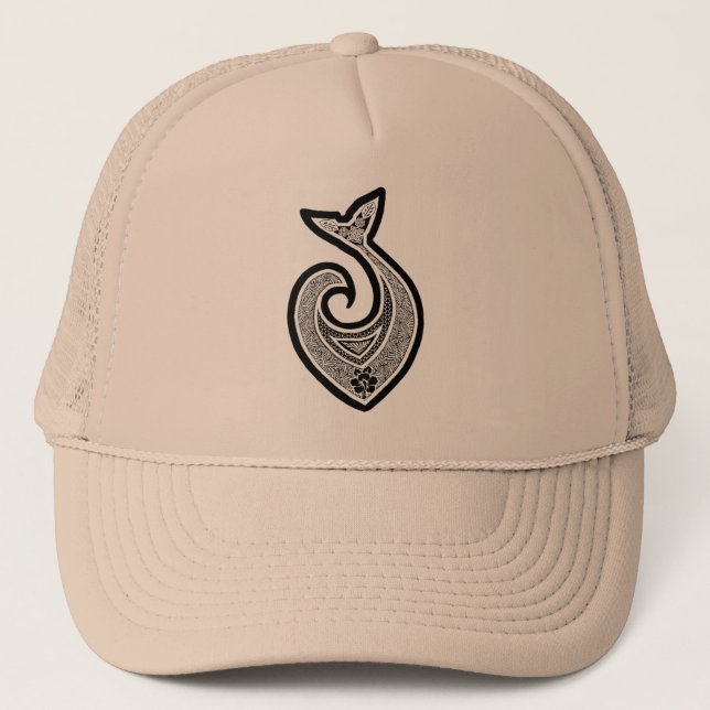 Hawaiian Fish Hook Trucker Hat (Front)