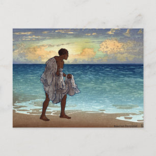 Hawaiian Fisherman - Charles William Bartlett Postcard