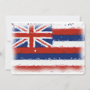 Hawaiian flag artistic custom party invitations