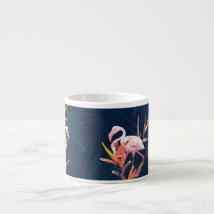 Hawaiian Flamingo: Tropical Vintage Artwork Espresso Cup
