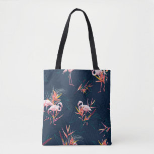 Hawaiian Flamingo: Tropical Vintage Artwork Tote Bag